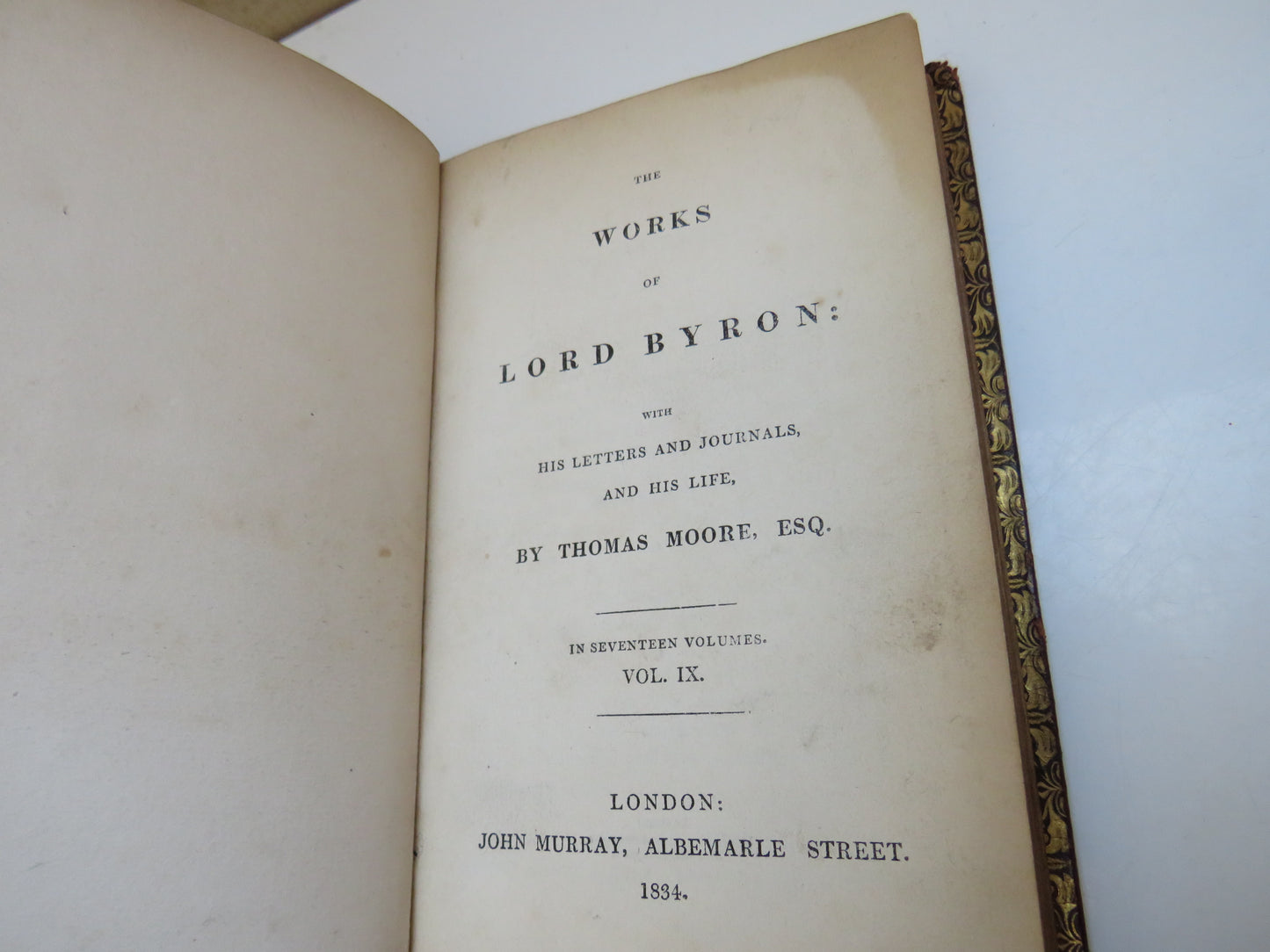 The Works of Lord Byron: With His Letters and Journals, and His Life by Thomas Moore, Esq, Vol IX, 1834