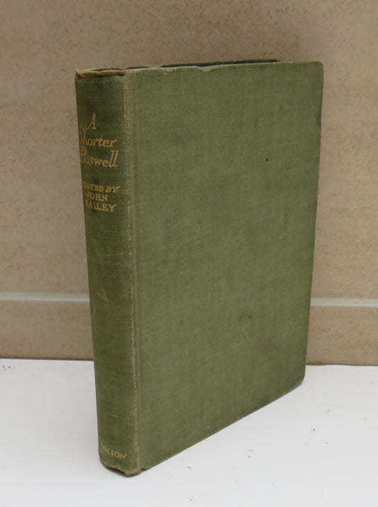 A Shorter Boswell Edited With Intro By John Bailey 1934
