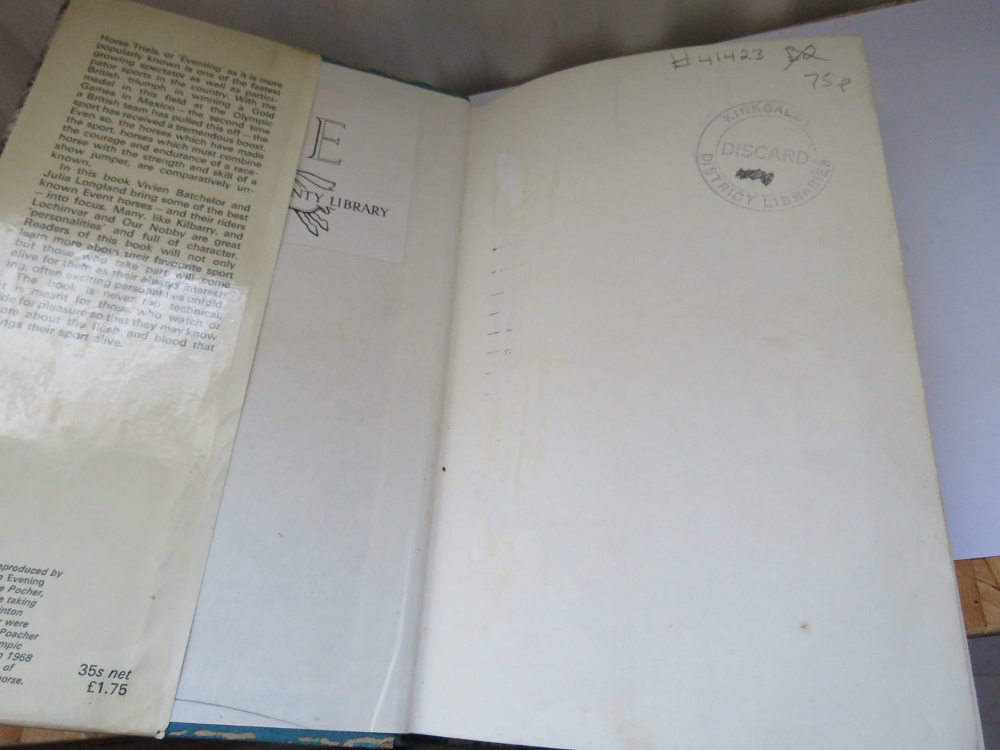 Vintage Book of 'horse trials horses by vivien batchelor julia longland 1970'
