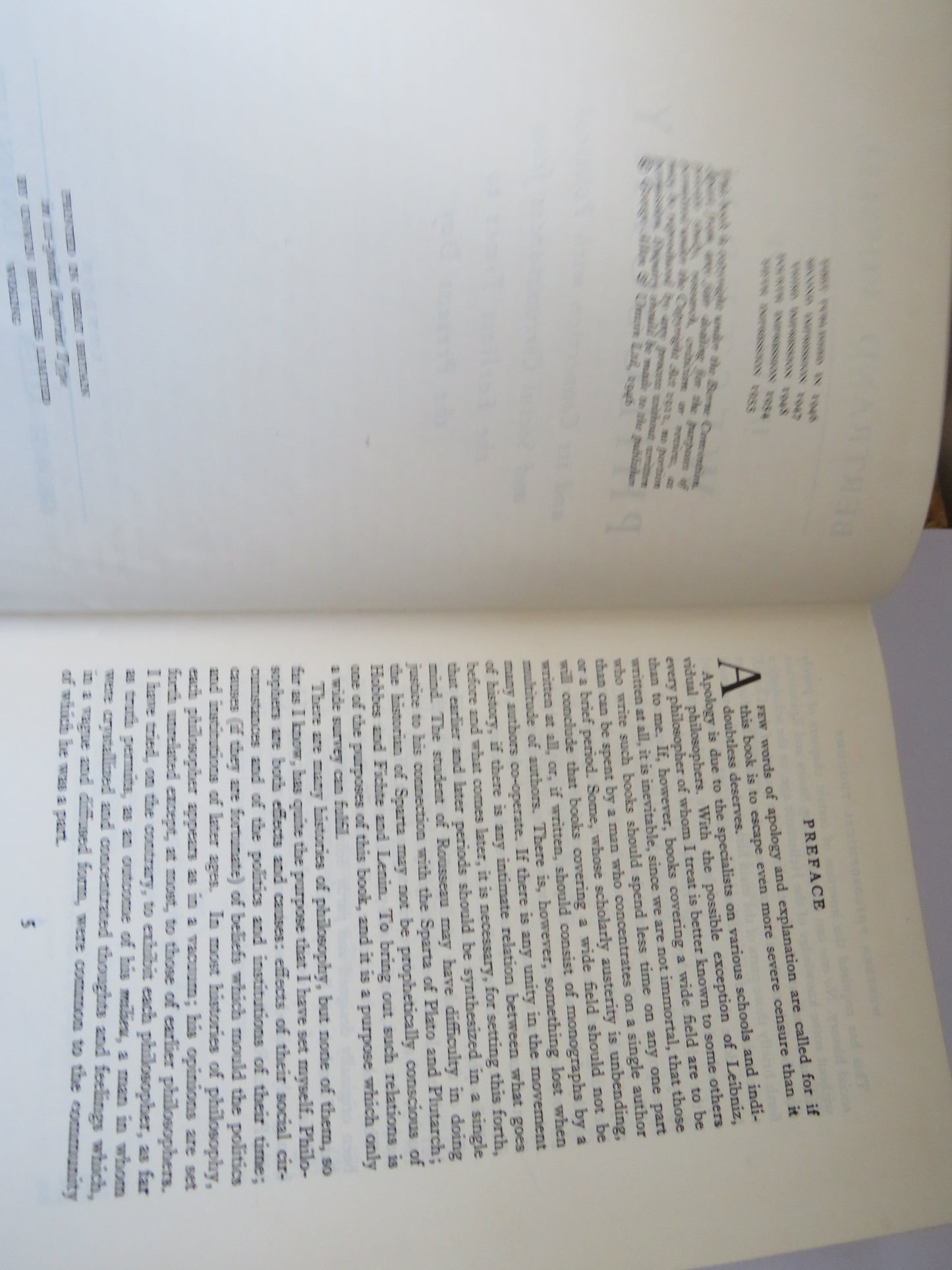 Vintage Book of 'history of western philosophy and its connection with political and social circumstances from the earlier ti