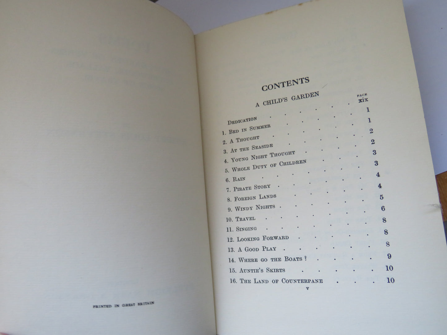 Vintage Book of 'poems a childs garden of verses underwoods ballads song of travel by robert louis stevenson'