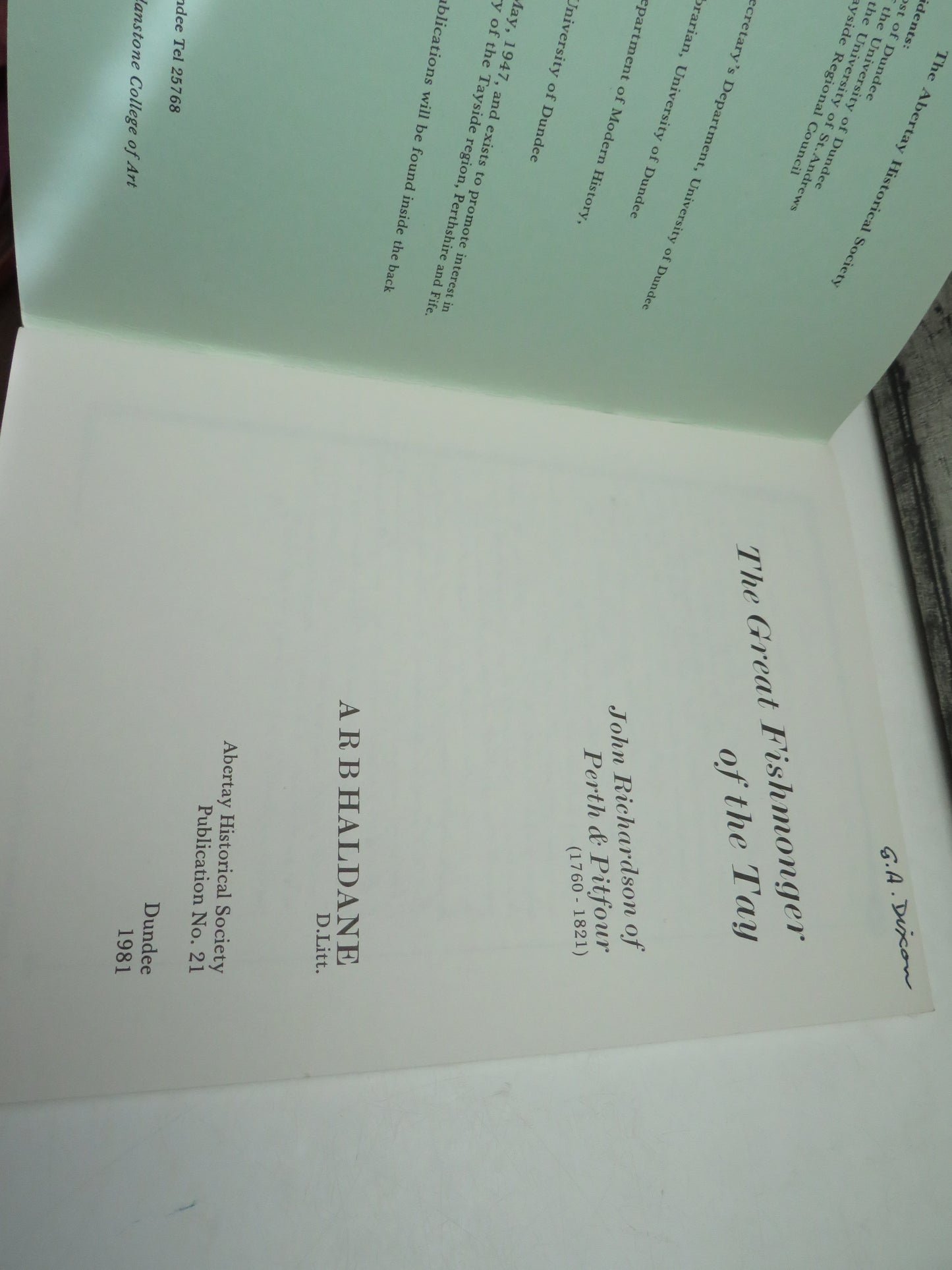 The Great Fishmonger Of The Tay By John Richardson of Perth & Pitfour 1981