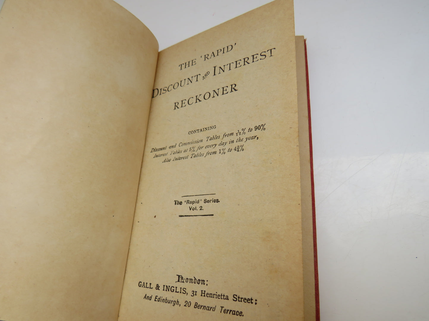 The 'Rapid' Discount and Interest Reckoner