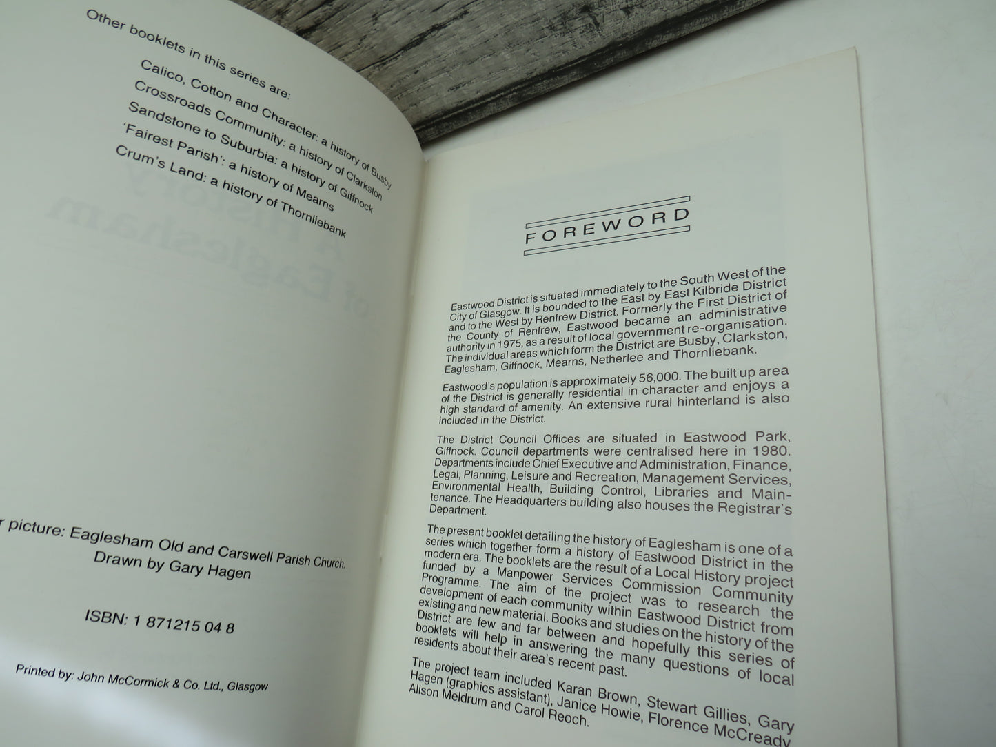 'A' Planned Village A History of Eaglesham 1988