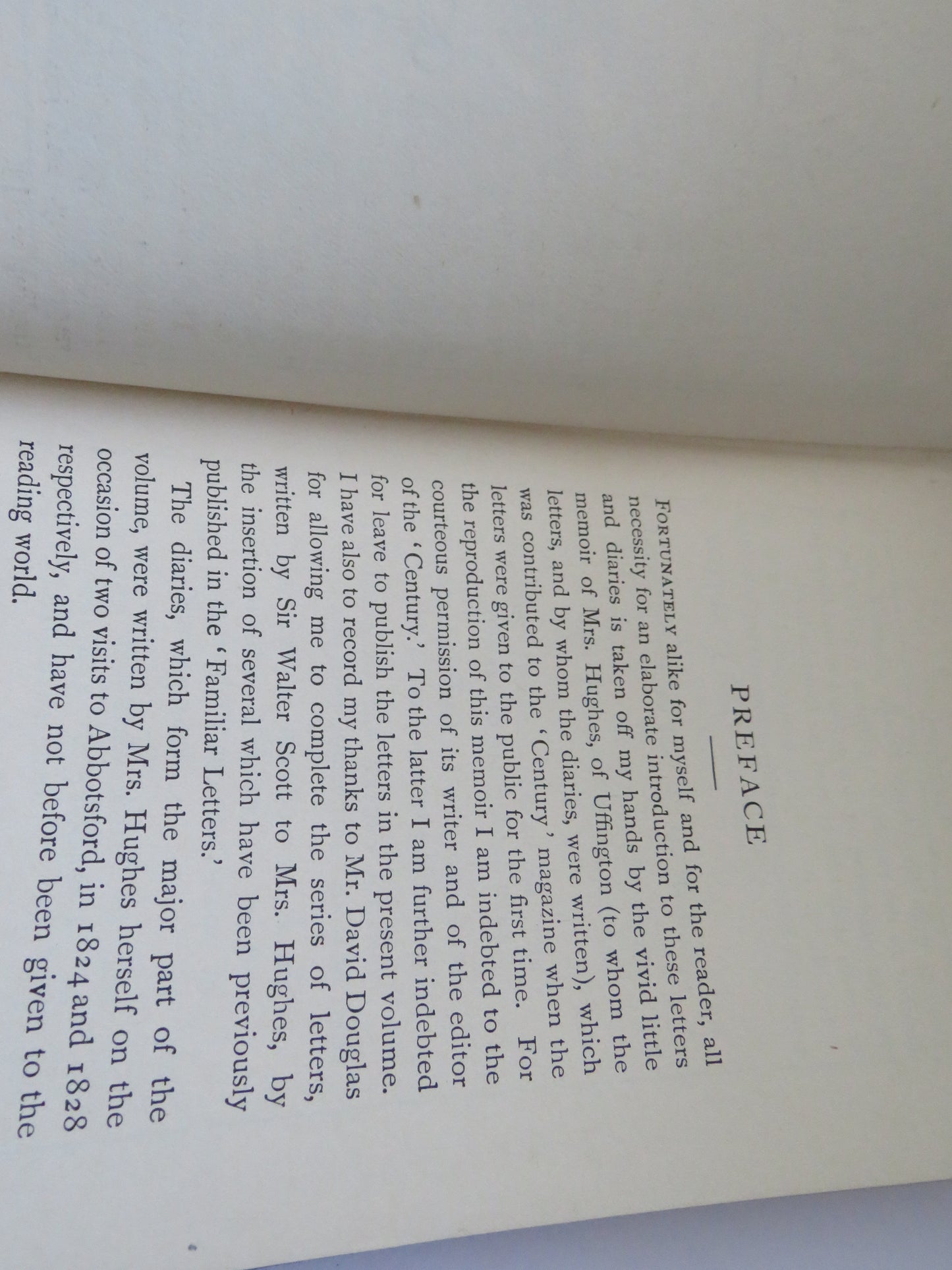 Vintage Book of 'letters and recollections of sir walter scott by mrs hughes'