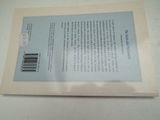The Scots and Parliament Edited By Clyve Jones 1996