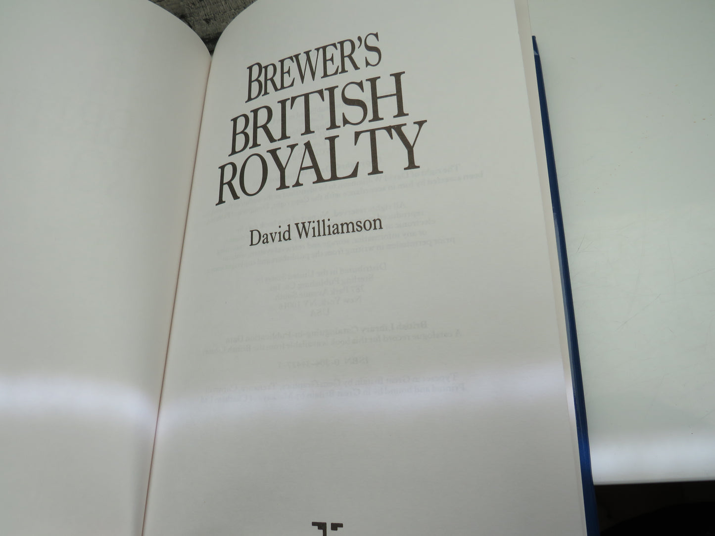 Brewer's British Royalty By David Williamson 1996 A Phrase and Fable Dictionary