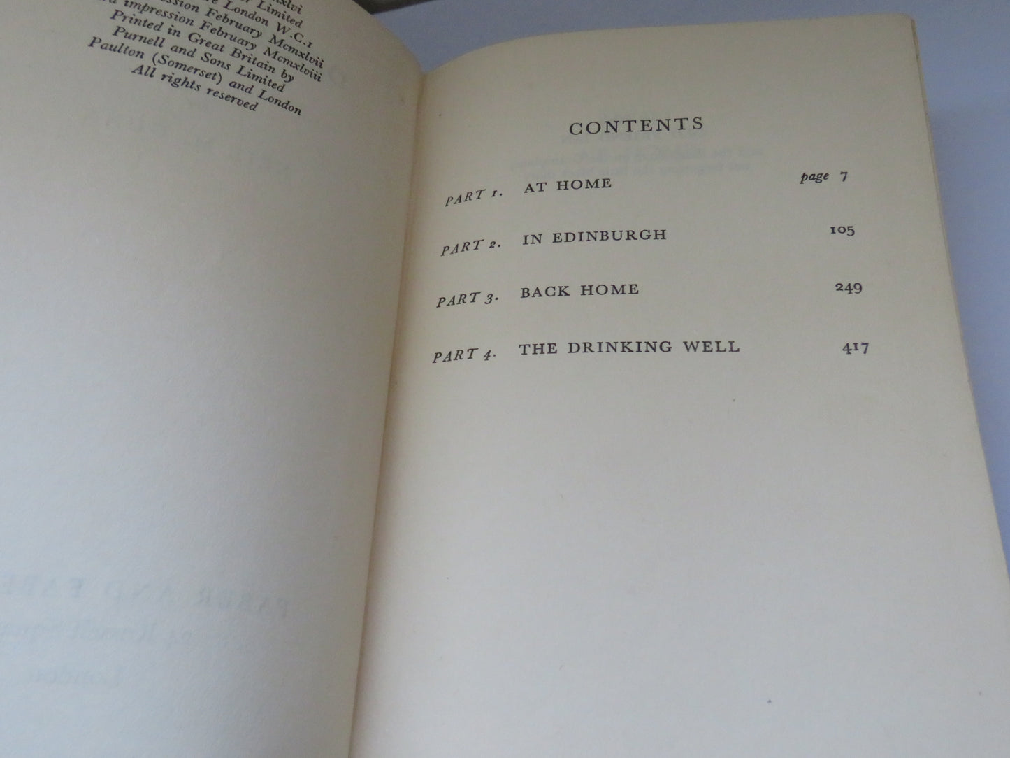 Vintage Book of 'the drinking well by neil m gunn 1946'