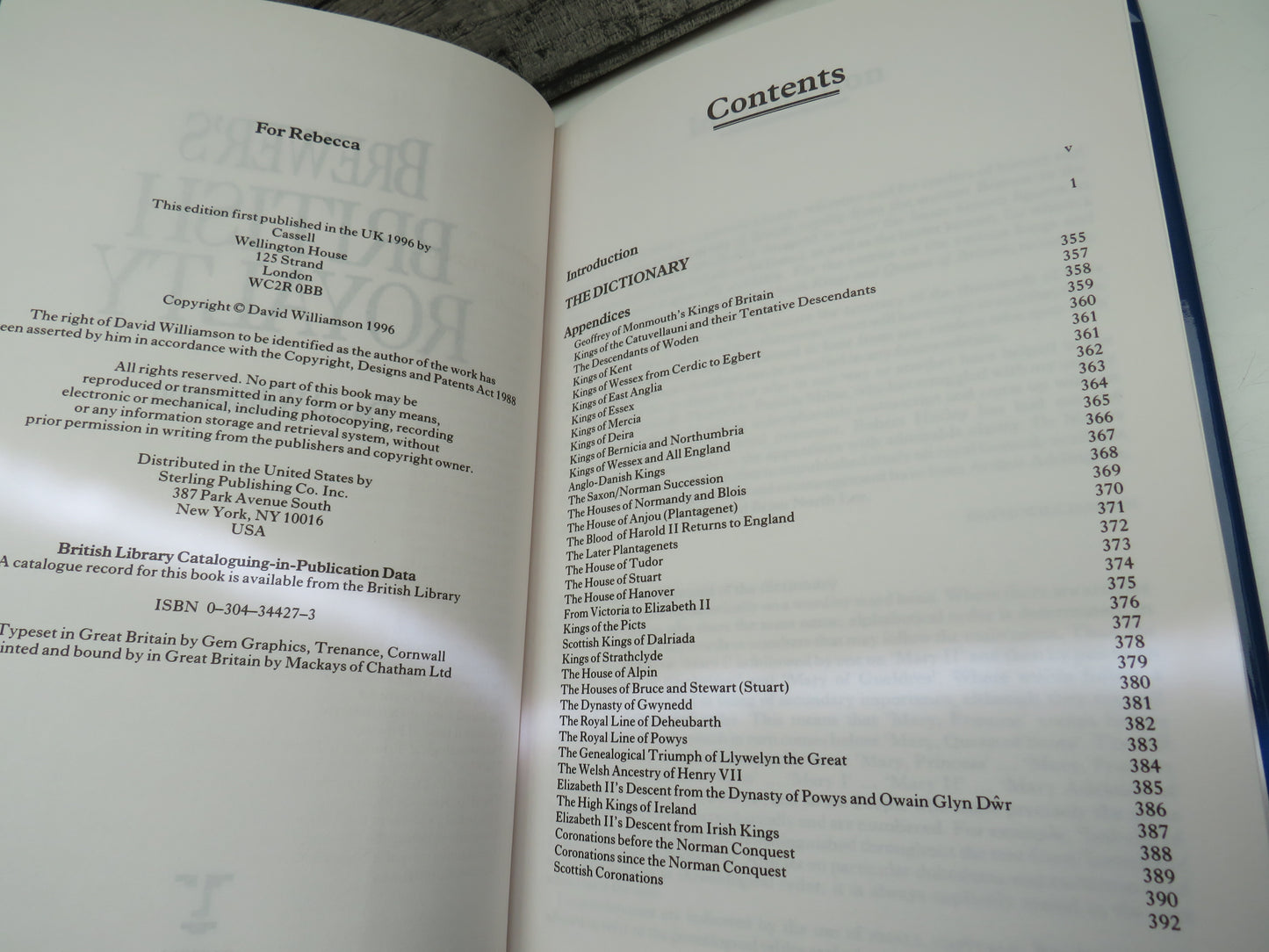 Brewer's British Royalty By David Williamson 1996 A Phrase and Fable Dictionary