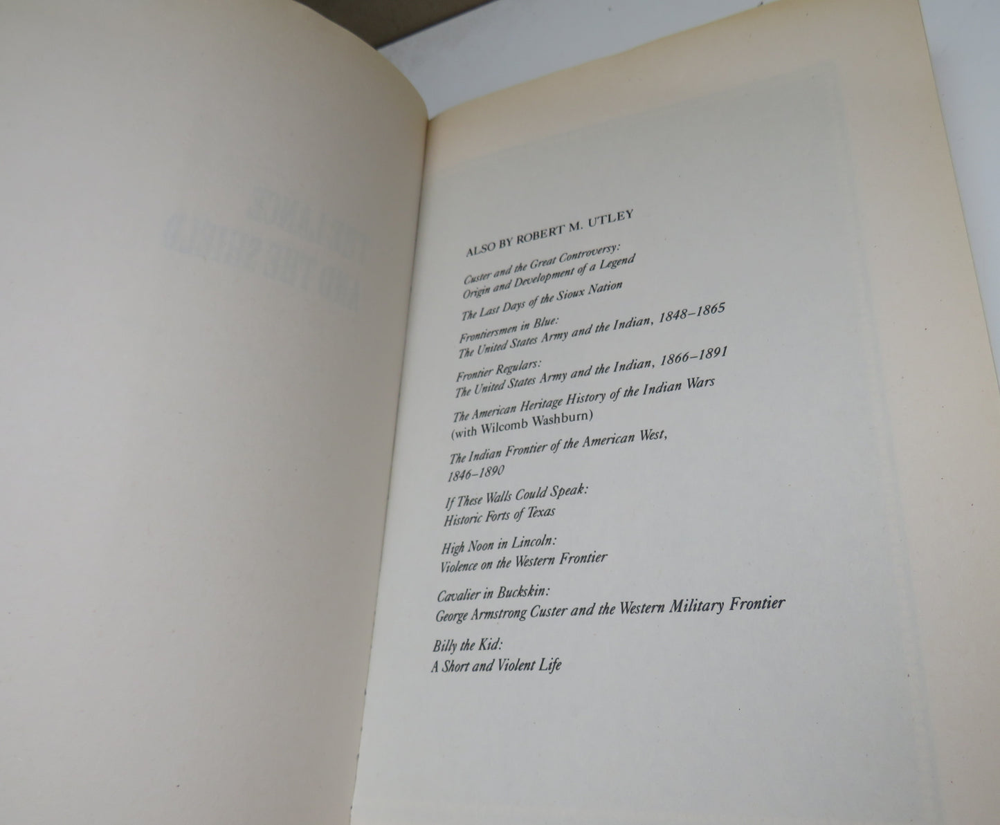 The Lance and the Shield The Life and Times of Sitting Bull By Robert M. Utley 1994