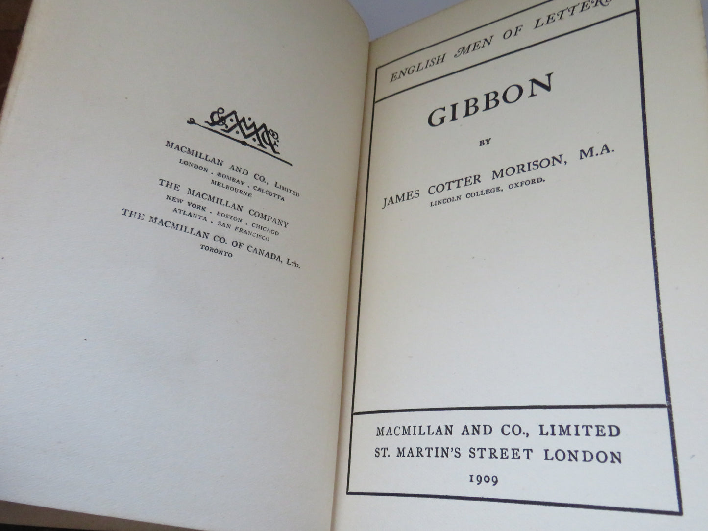 Gibbon By James Cotter Morison 1909