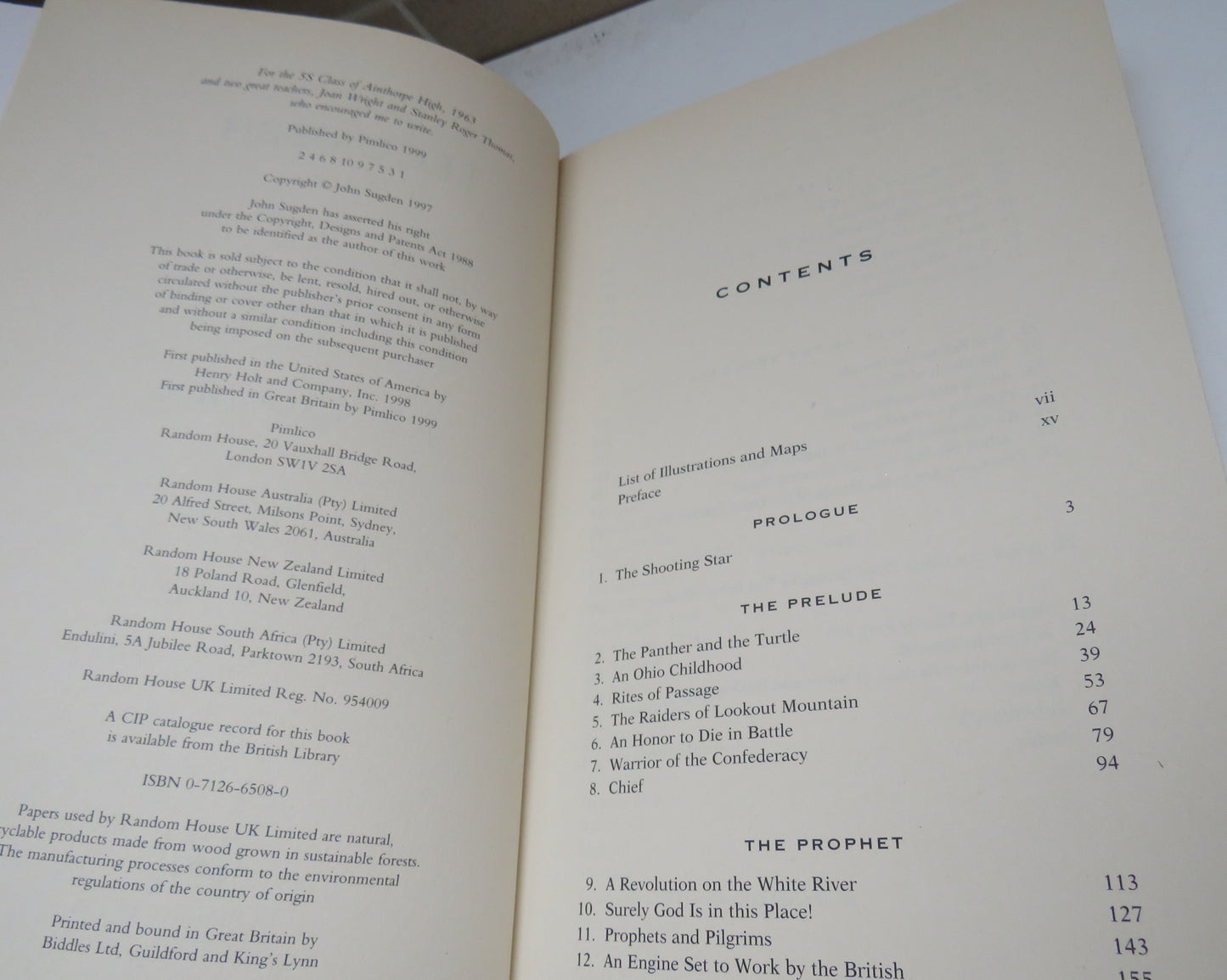 Tecumseh A Life By John Sugden 1999