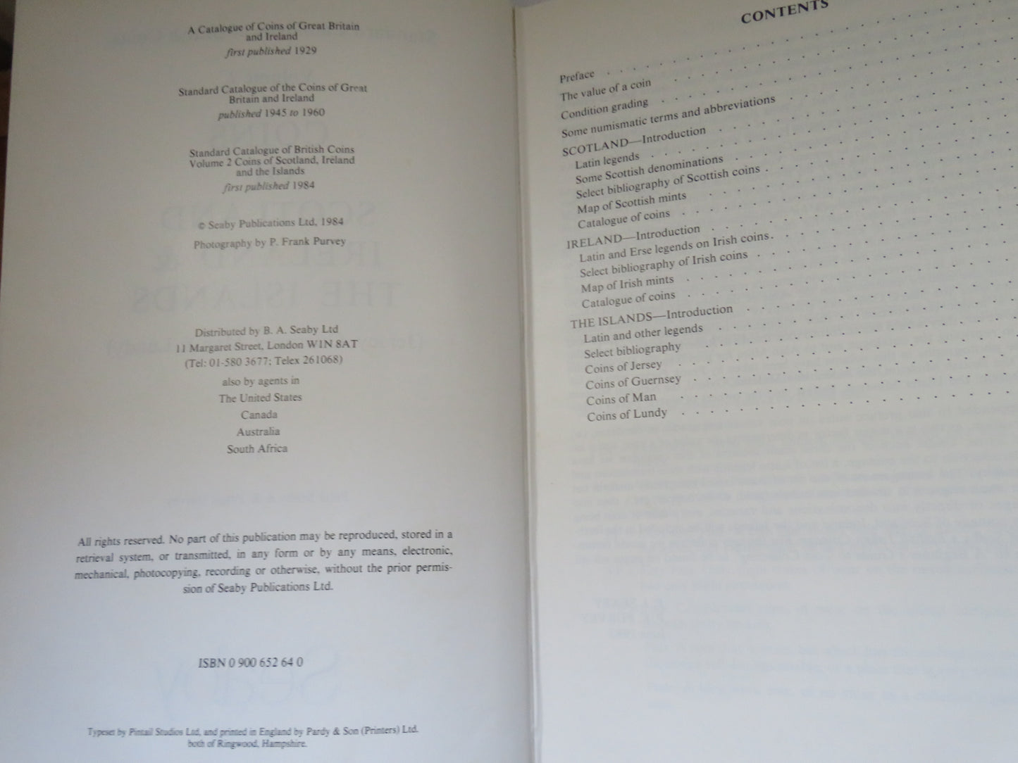 Coins of Scotland Ireland & The Islands By Peter Seaby 1984