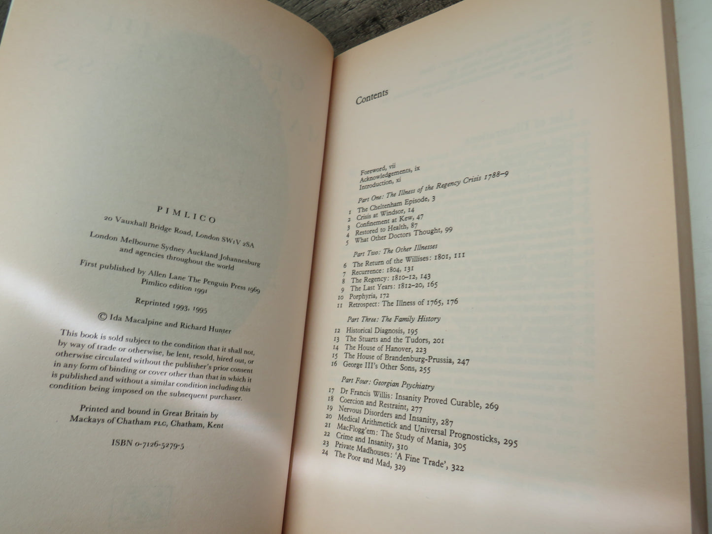 George III and The Mad-Business Ida Macalpine and Richard Hunter 1995