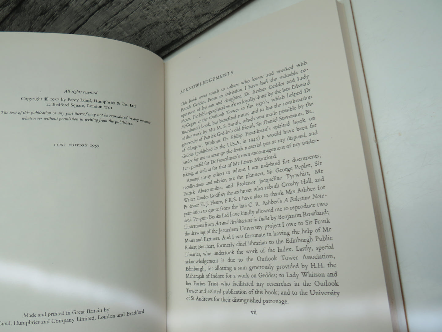Pioneer of Sociology The Life & Letters of Patrick Geddes By Philip Mairet 1957