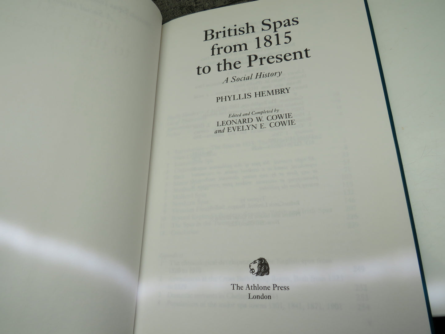 British Spas From 1815 To The Present A Social History By Phyllis Hembry 1997