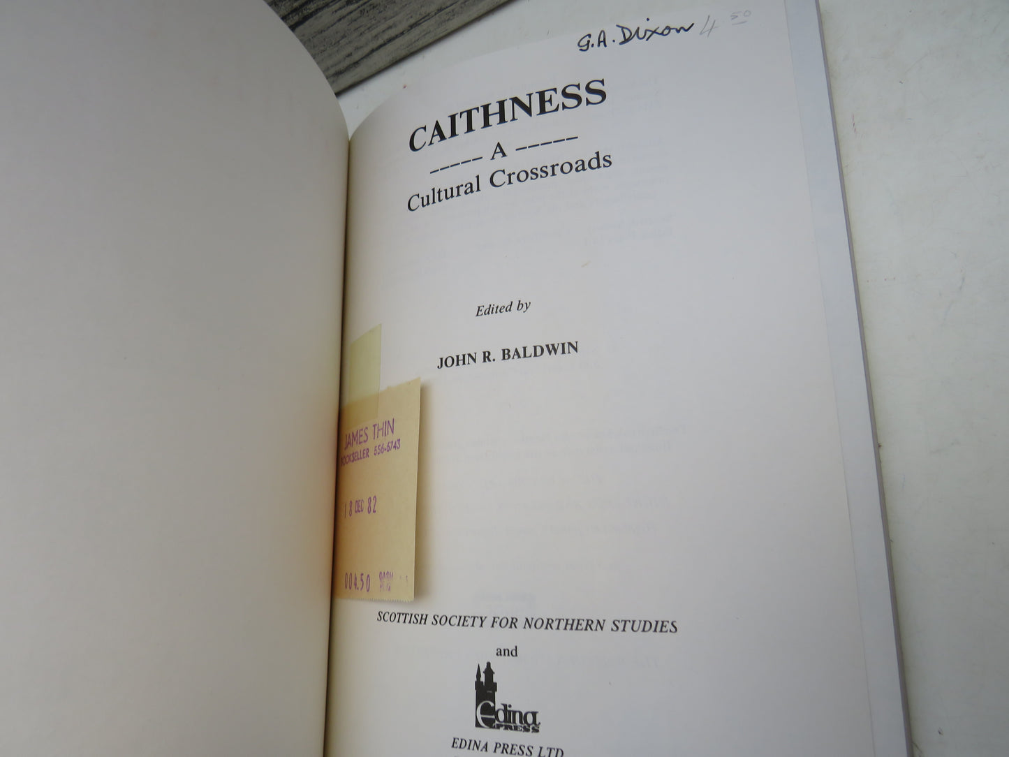 Caithness A Cultural Crossroads Edited by John R. Baldwin 1982