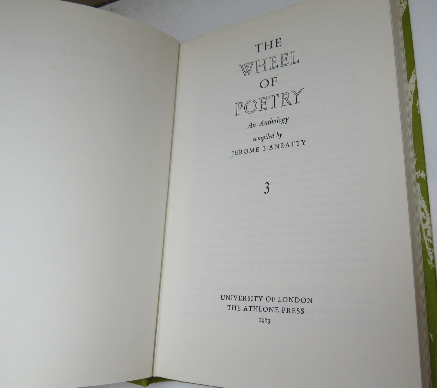 The Wheel Of Poetry An Anthology Compiled By Jerome Hanratty 3 1963