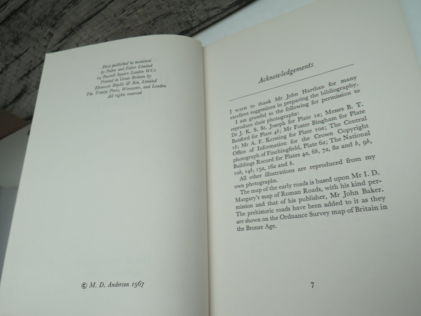 History By The Highway By M.D. Anderson 1967