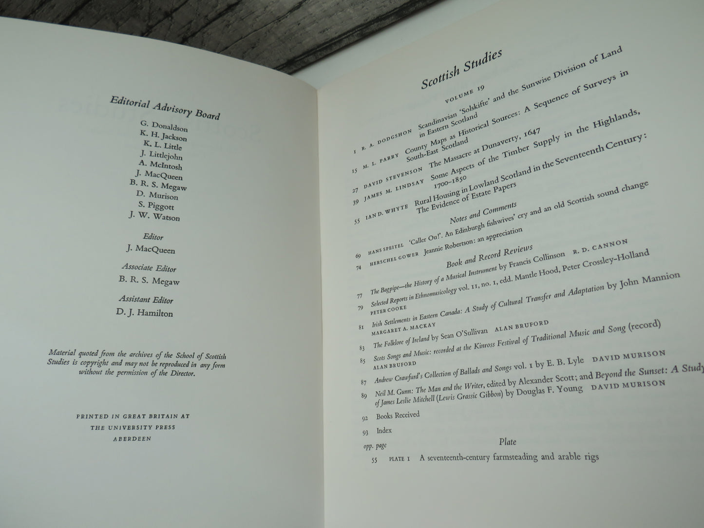 Scottish Studies Volume 19 : 1975 The Journal Of The School of Scottish Studies University of Edinburgh