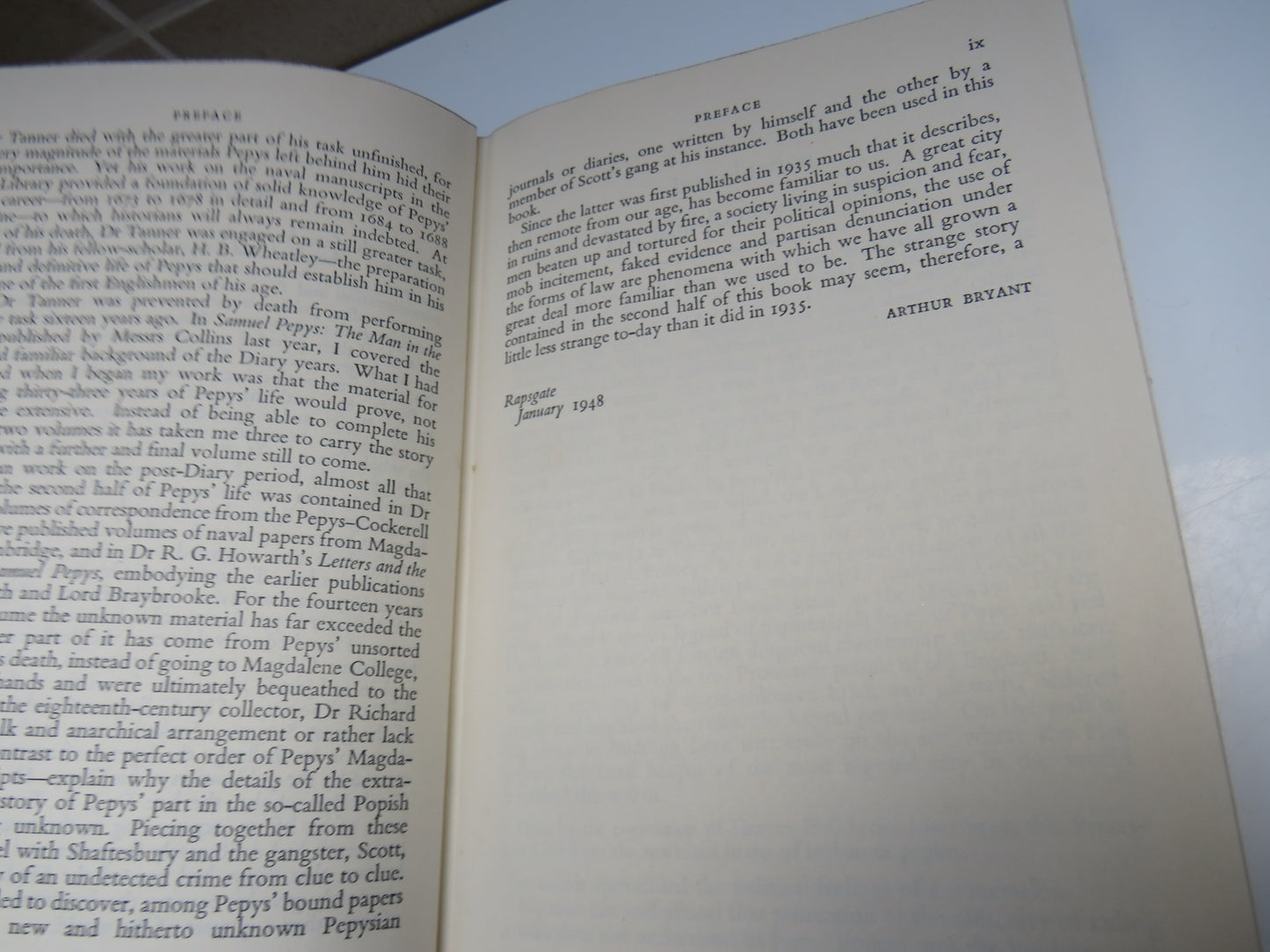 Samuel Pepys The Years of Peril By Arthur Bryant 1952