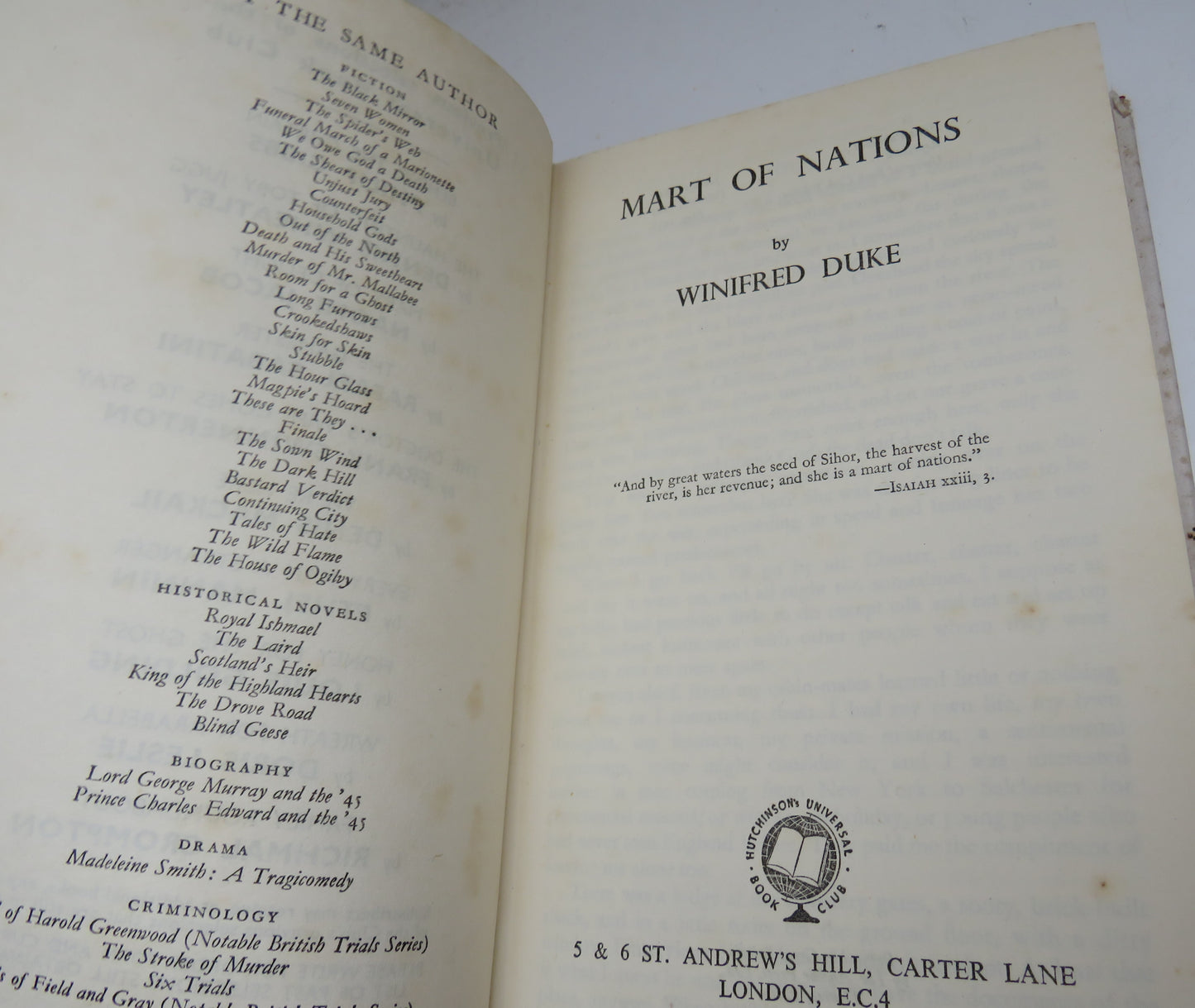Mart of Nations By Winifred Duke 1951