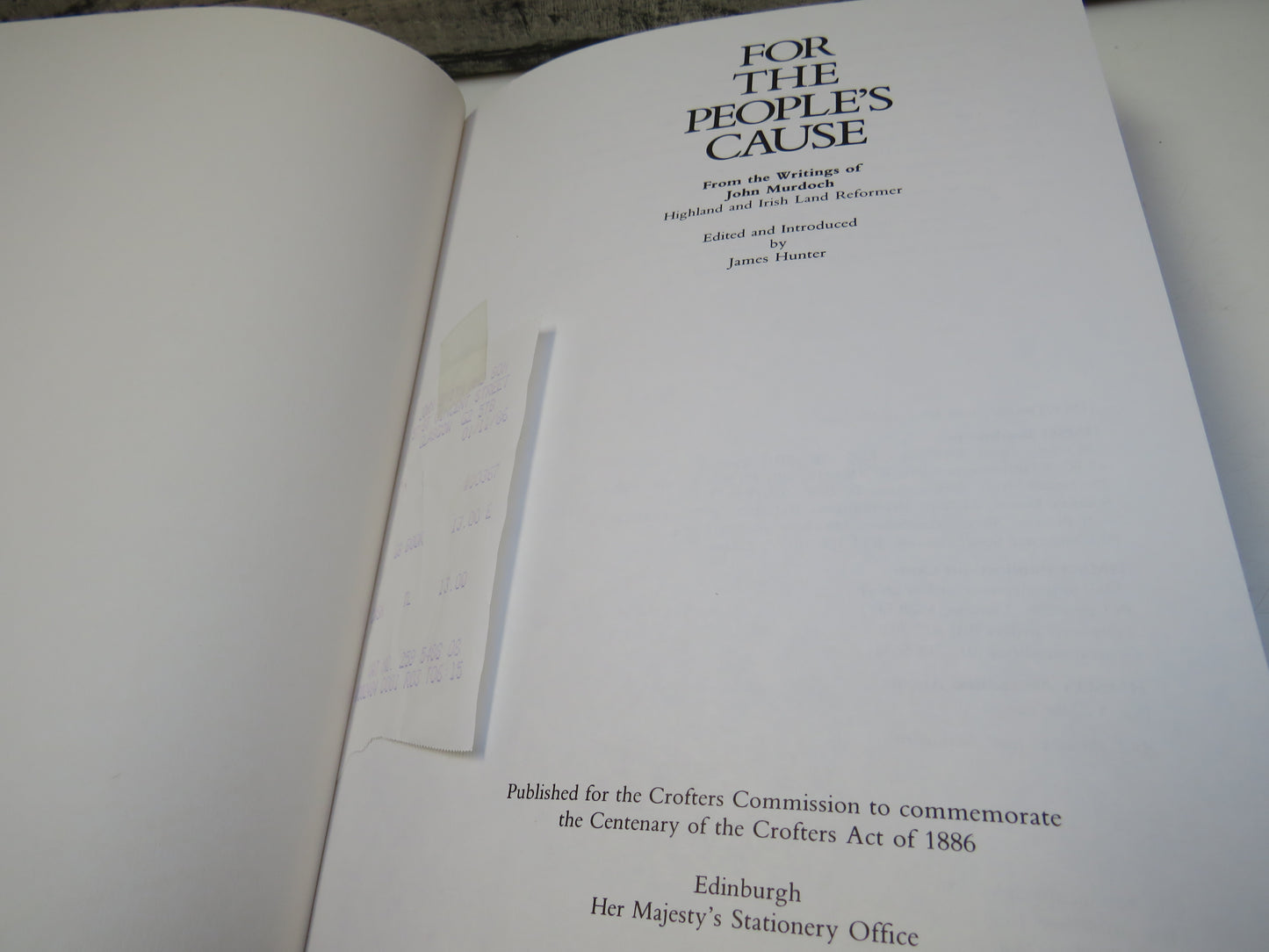 For The People's Cause From The Writings of John Murdoch Highland and Irish Land Reformer Edited and Introduced By James Hunter 1986