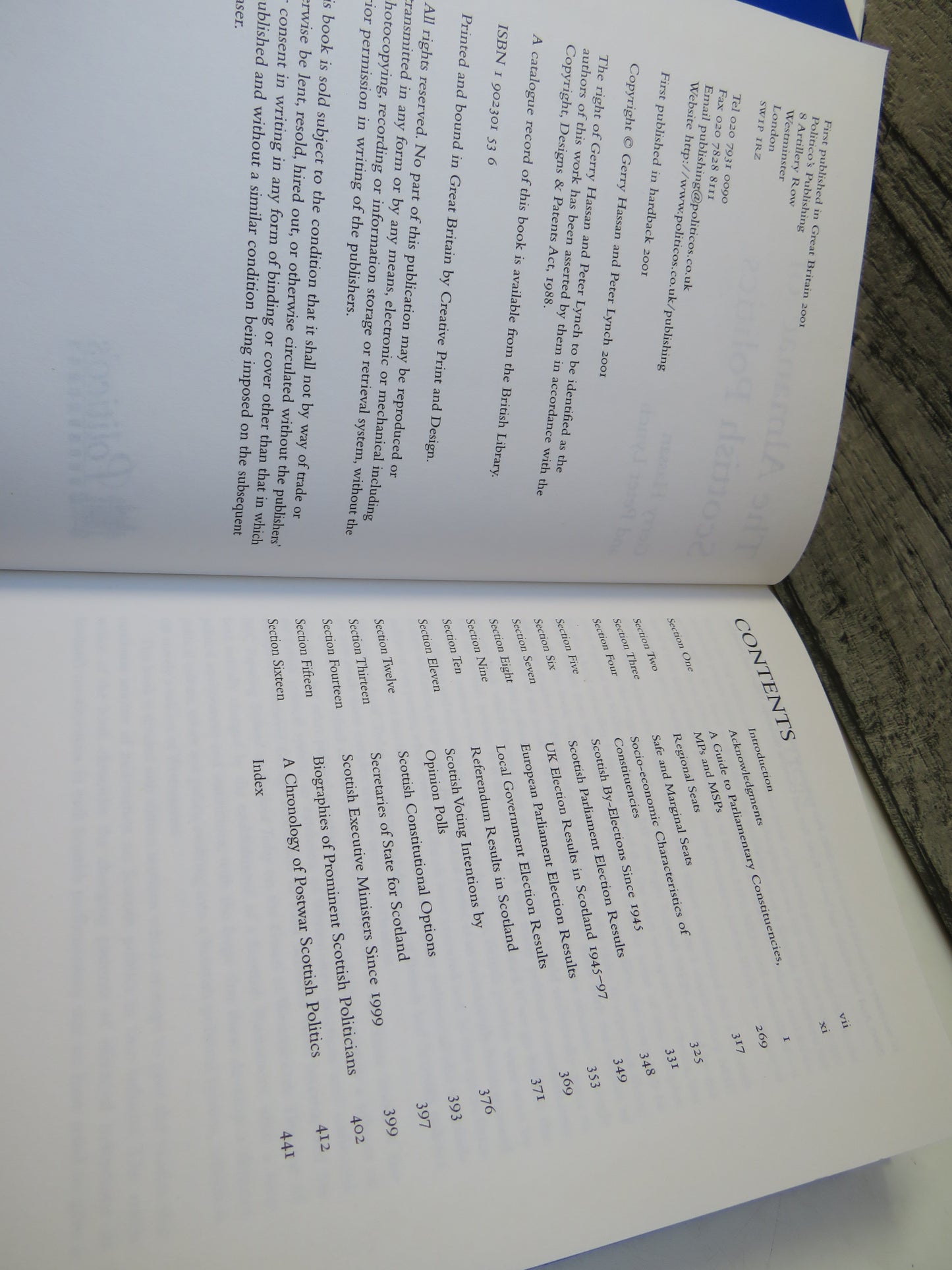 The Almanac of Scottish Politics By Gerry Hassan and Peter Lynch 2001