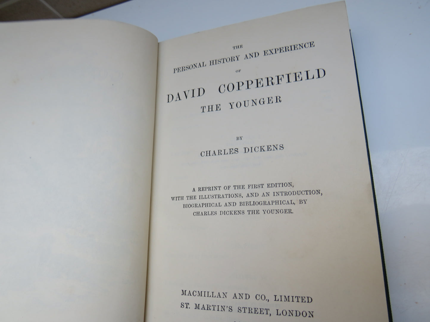 The Personal History and Experience Of David Copperfield The Younger By Charles Dickens 1935