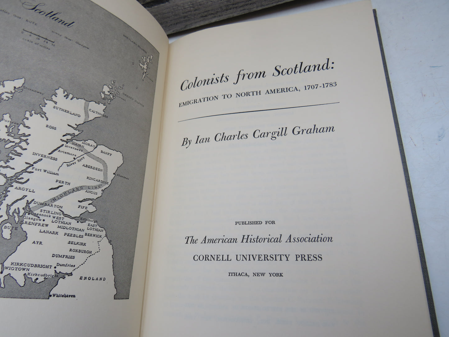 Colonists From Scotland: Emigration To North America, 1707-1783 By Ian Charles Cargill Graham 1956
