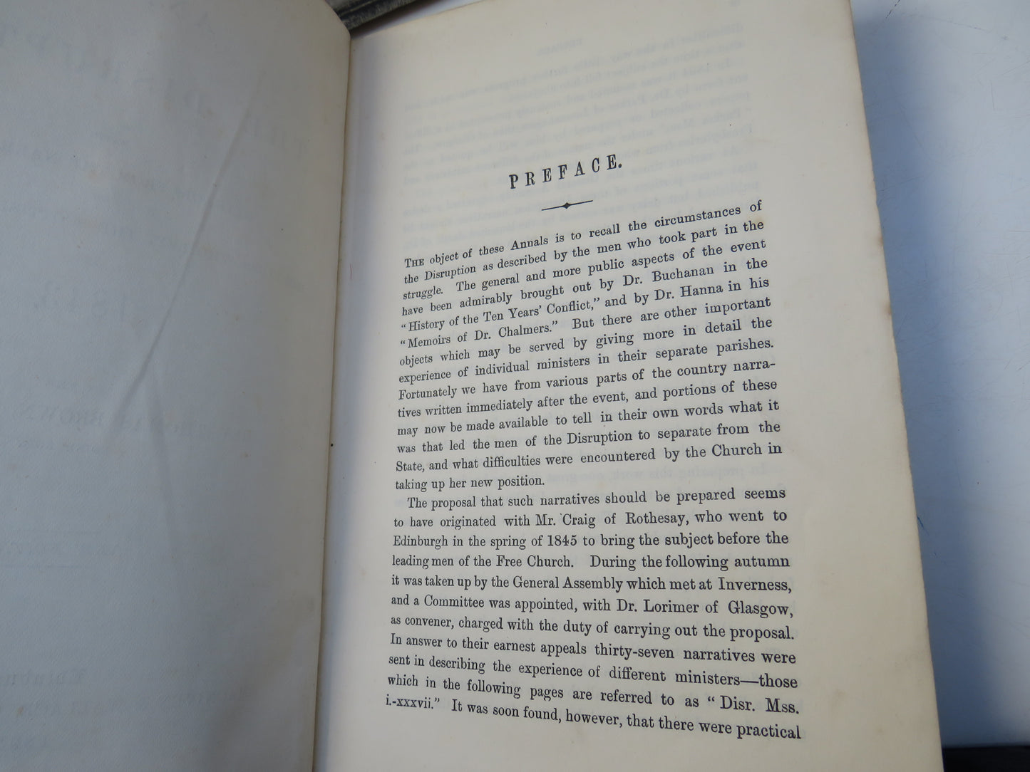 Annals of The Disruption with Extracts from the Narratives of Ministers who left the Scottish Establishment in 1843 by Rev. Thomas Brown, 1893, Antique Book