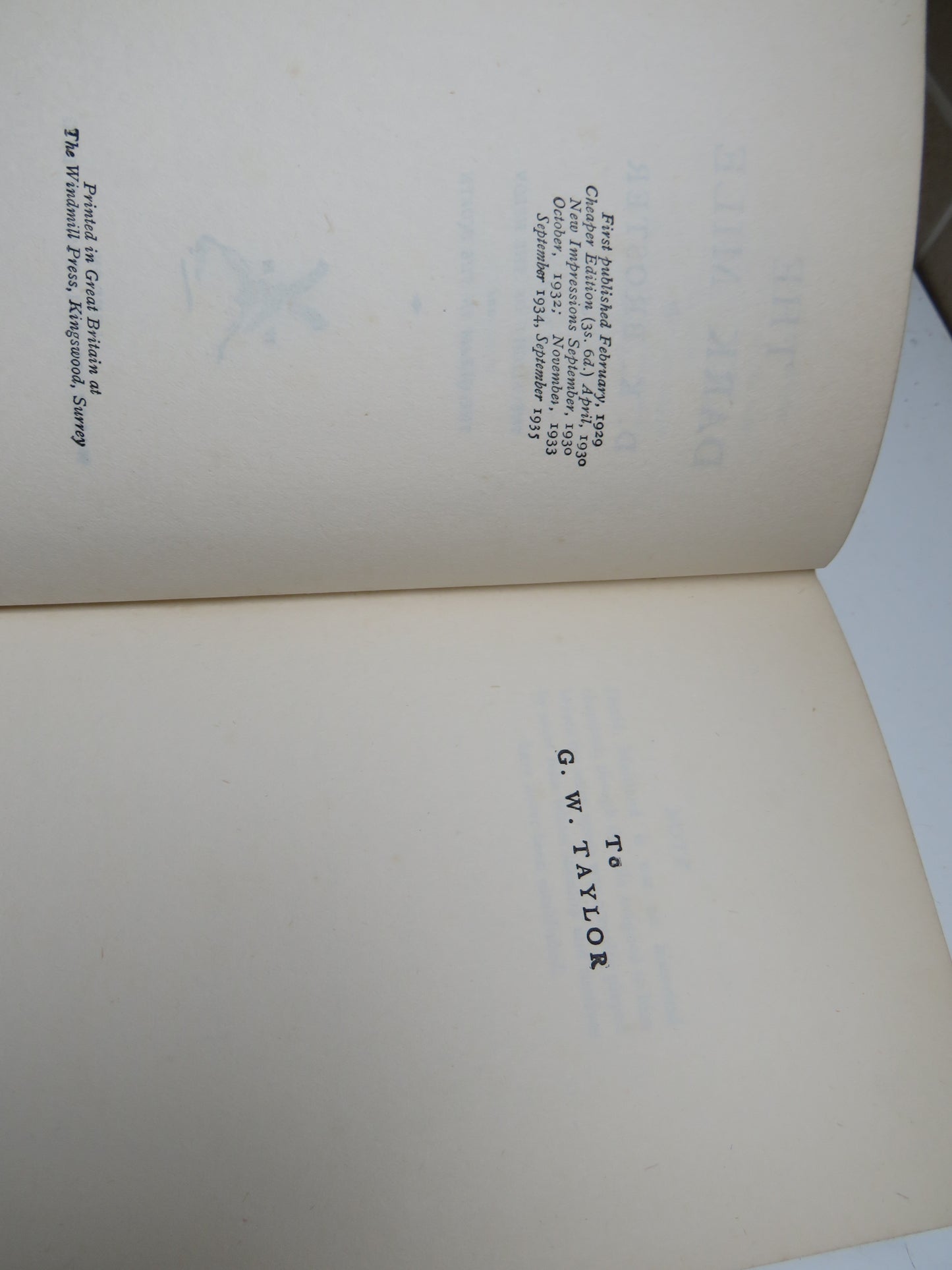 The Dark Mile, D. K. Broster, 1935