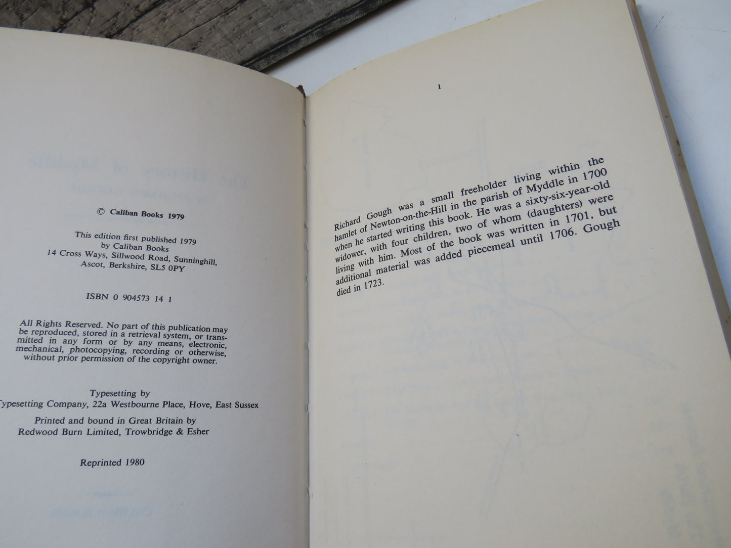 The History of Myddle by Richard Gough, 1979