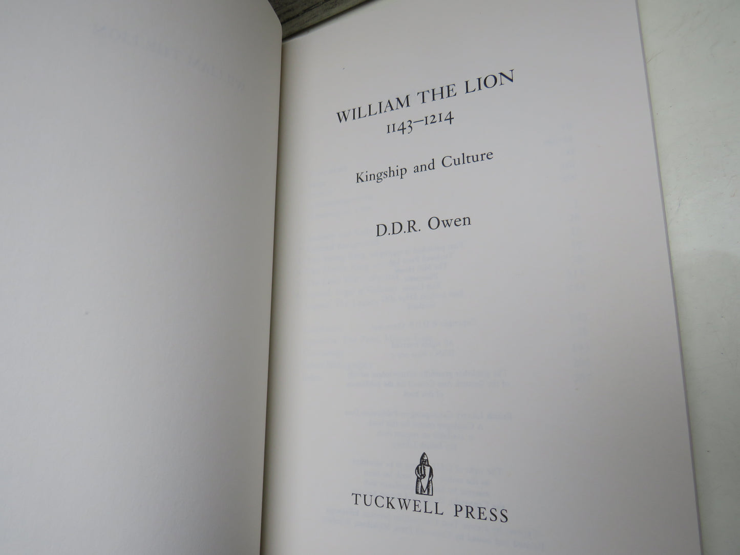 William The Lion 1143-1214 Kingship and Culture By D.D.R. Owen 1997
