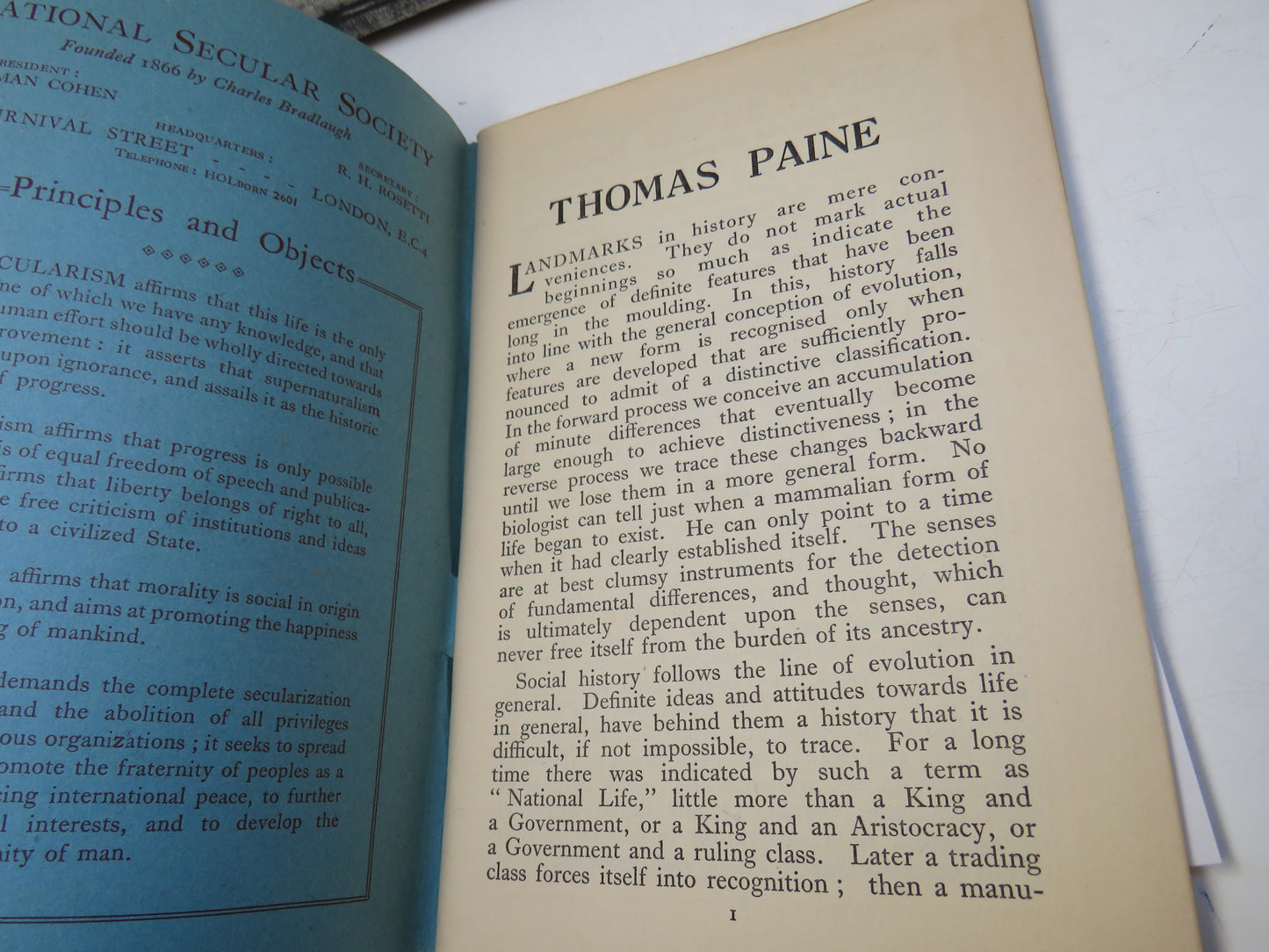 Pioneer of Two Worlds Thomas Paine by Chapman Cohen