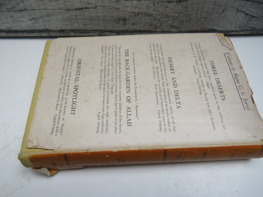 Desert and Delta by Major C. S. Jarvis, 1947, Vintage Book