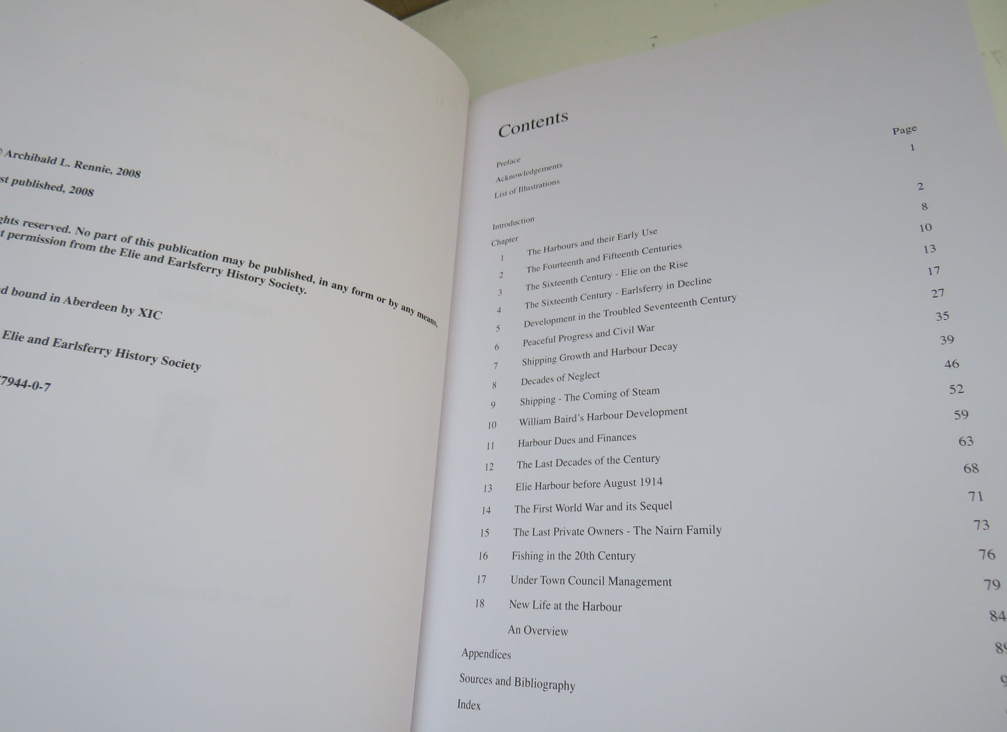 The Harbours Of Elie Bay A History By Archie Rennie 2008 Author Signed