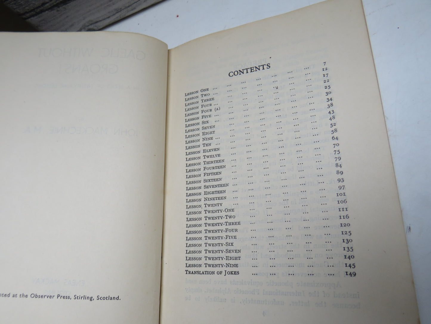Gaelic Without Groans! In A Series of Twenty-Nine Lessons By John Mackechnie