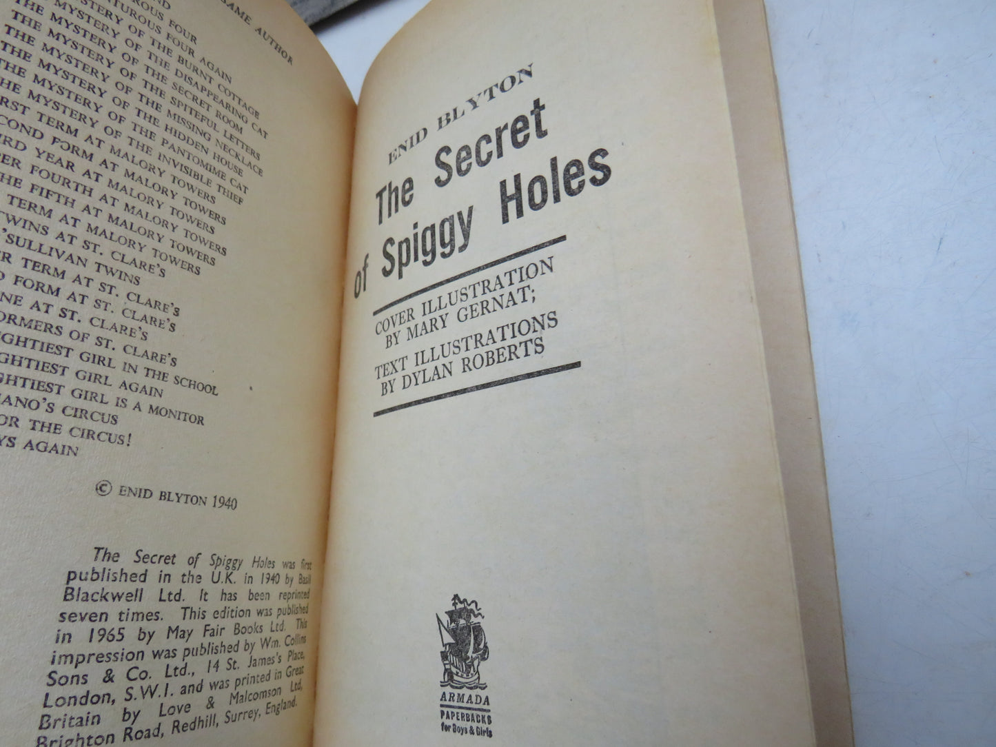The Secret of Spiggy Holes by Enid Blyton (Vintage Adventure Storybook, 1940)