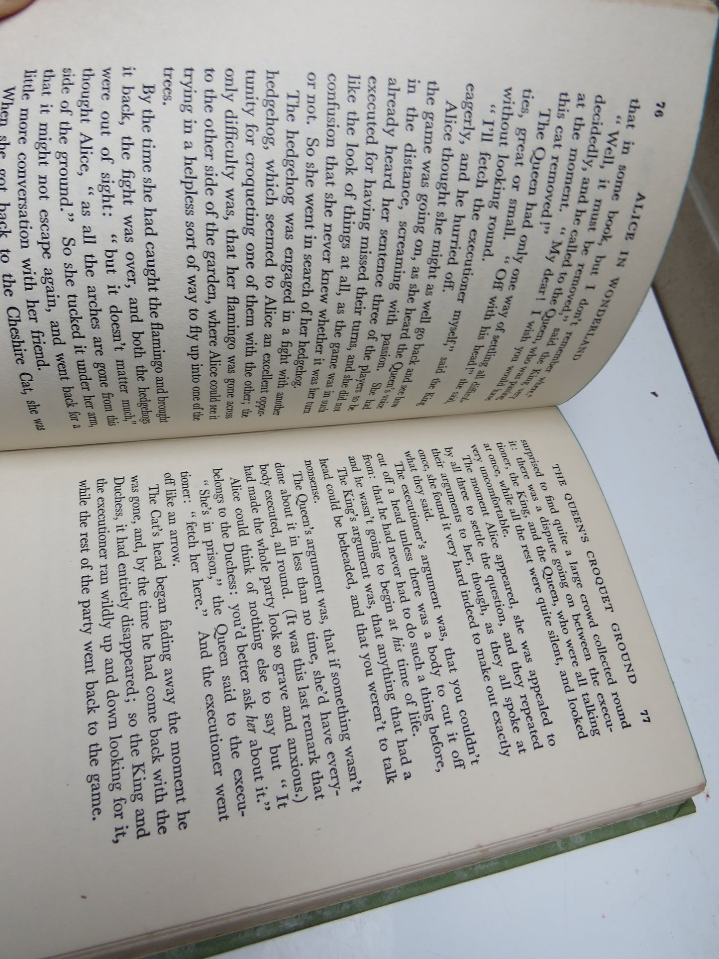 Alice In Wonderland and Through The Looking Glass By Lewis Carroll Antique Children's Book