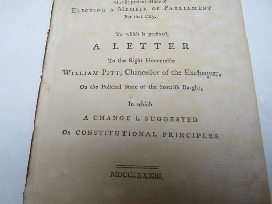 The Letters of Zeno To The Citizens of Edinburgh 1783
