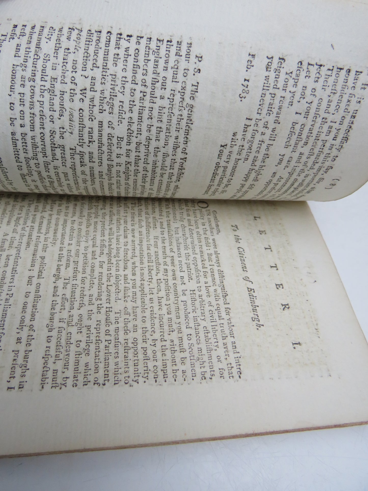 The Letters of Zeno To The Citizens of Edinburgh 1783