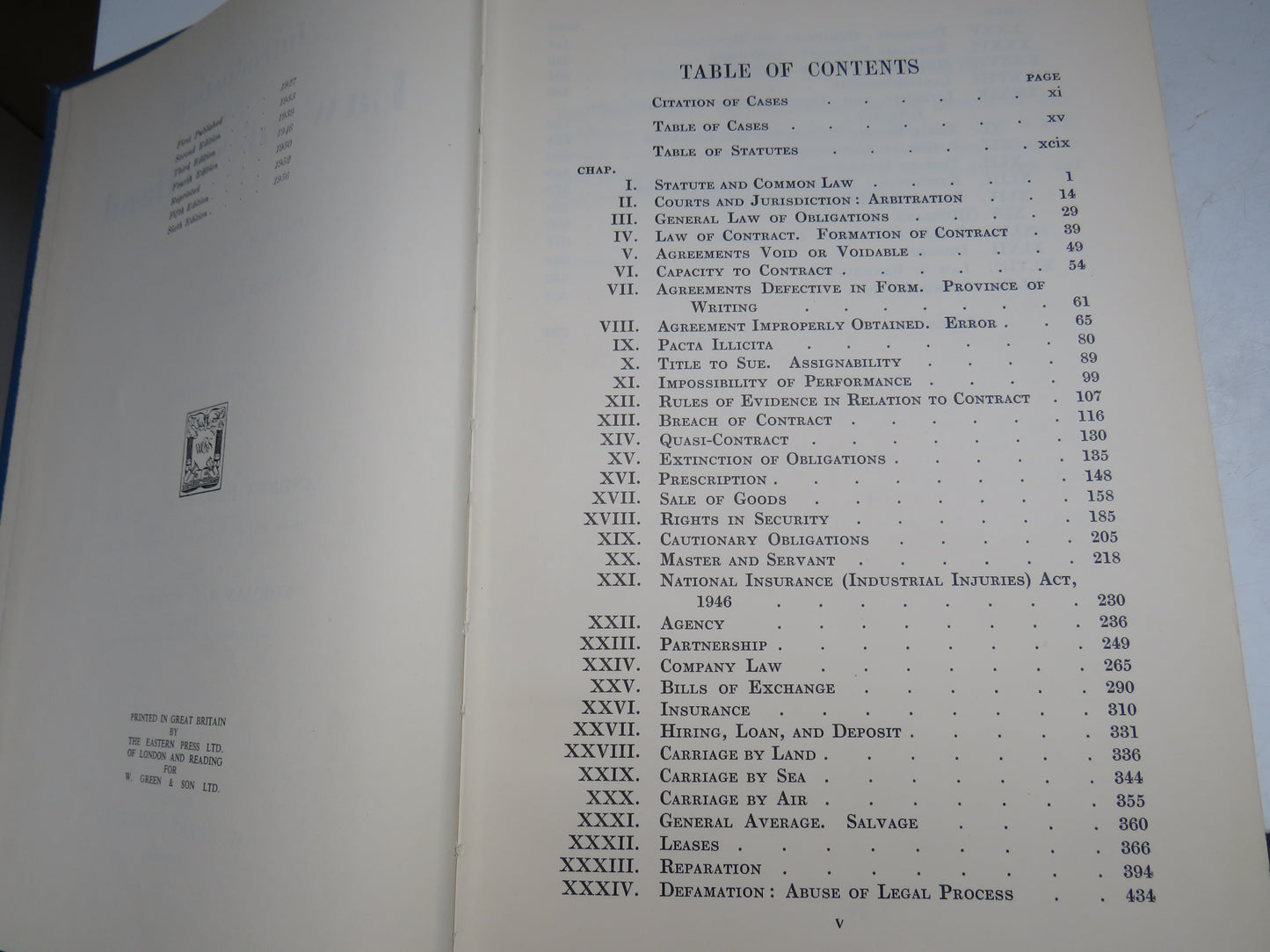 Introduction To The Law of Scotland By The Late W. M. Gloag and R. Candlish Henderson 1956