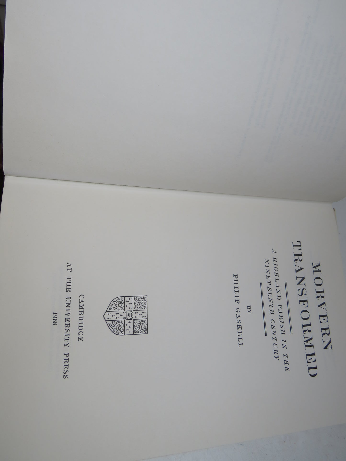 Morvern Transformed A Highland Parish In The Nineteenth Century By Philip Gaskell 1968