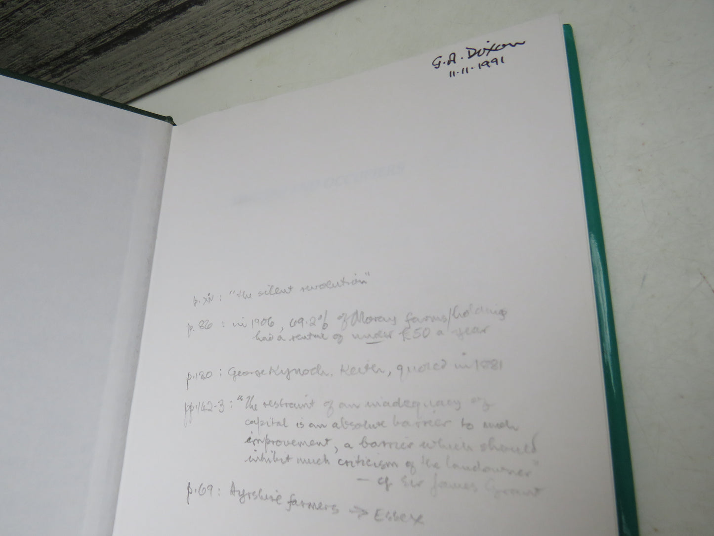 Owners and Occupiers Changes In Rural Society In South-West Scotland Before 1914 By R H Campbell 1991
