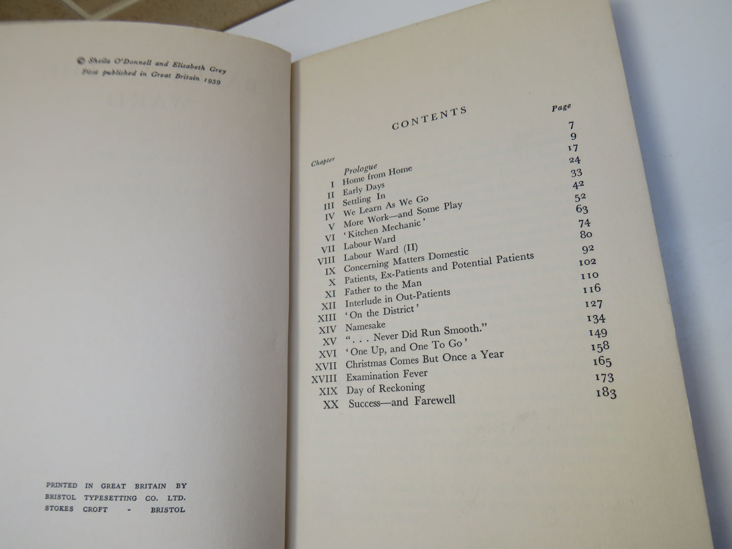 Babes In The Ward By Sheila O'Donnell and Elizabeth Grey 1959