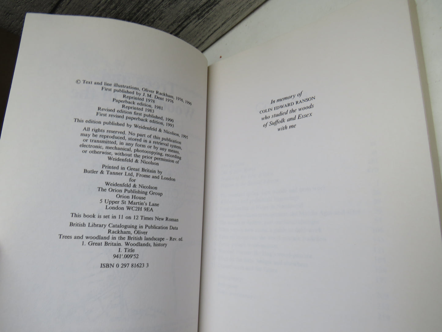 Trees and Woodland In The British Landscape Revised Edition By Oliver Rackham 1995