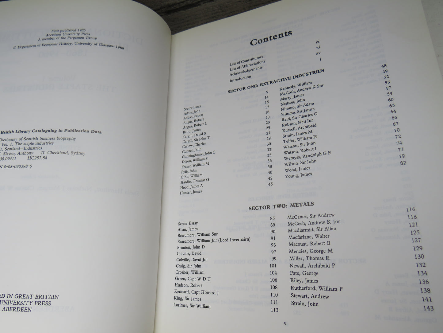 Dictionary of Scottish Business Biography 1860-1960 Volume I & II 1986, 1990