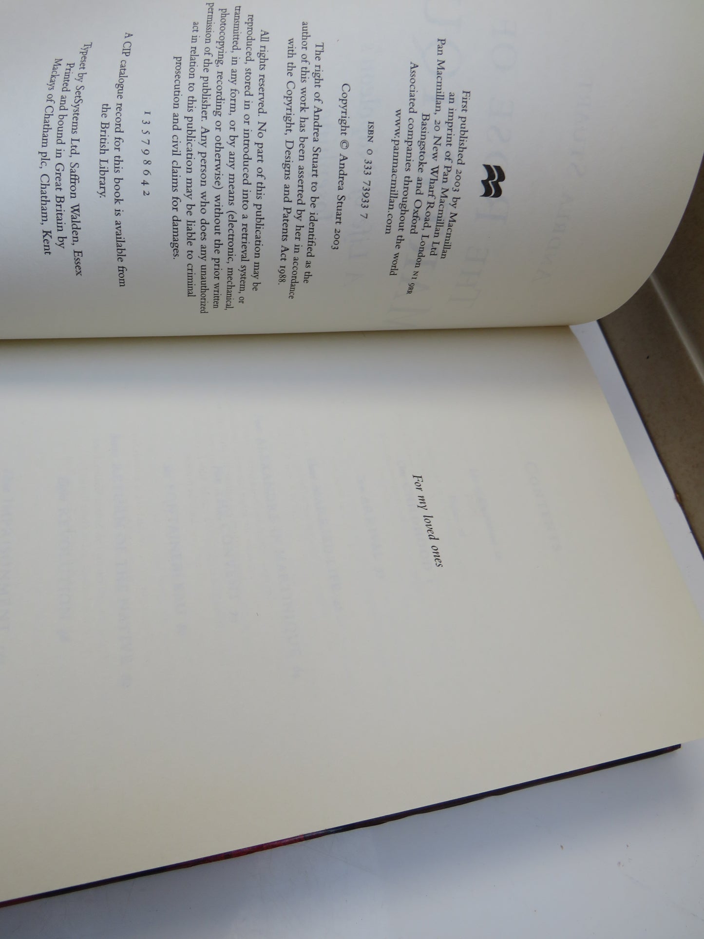 The Rose of Martinique A Life of Napoleon's Josephine By Andrea Stuart 2003