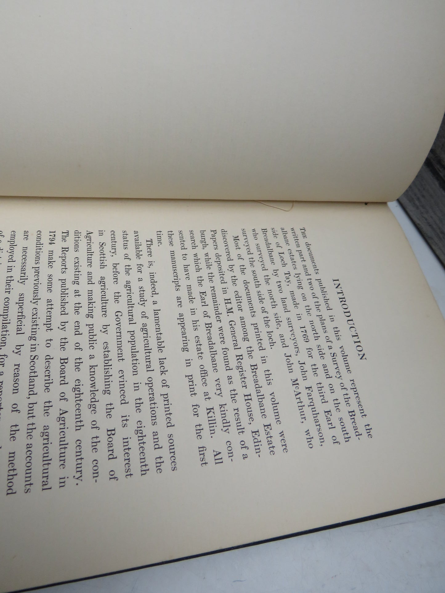 Survey of Lochtayside 1769 Edited With An Introduction By Margaret M. McArthur 1936